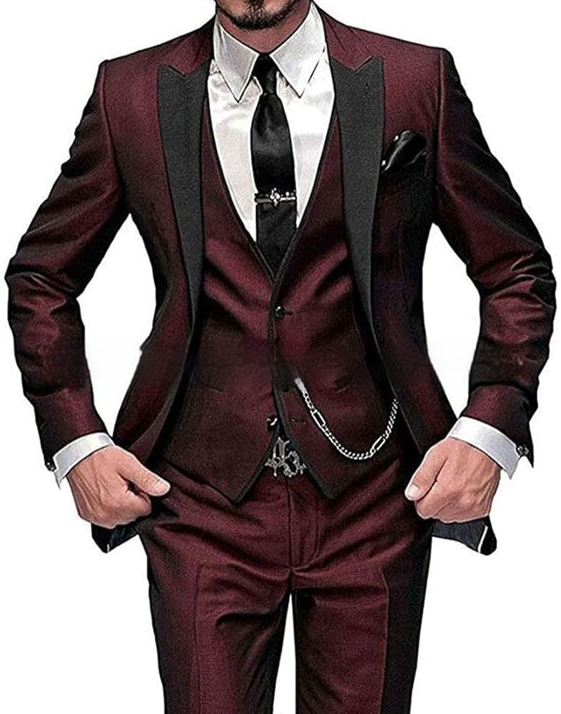 Black Collar Color Blocked Three Piece Set