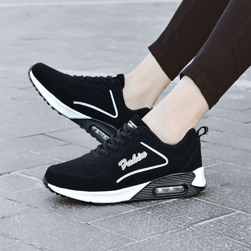Spring Leather Plus Size Air Cushion Sports Shoes