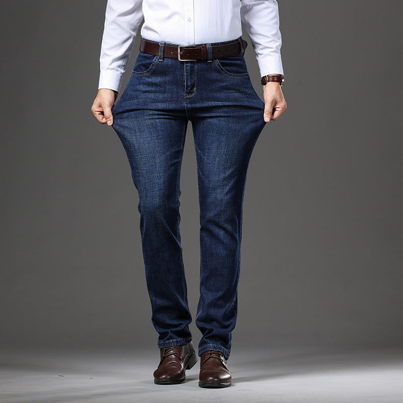 Stretch Jeans Autumn And Winter Loose Plus Size Business Casual Pants